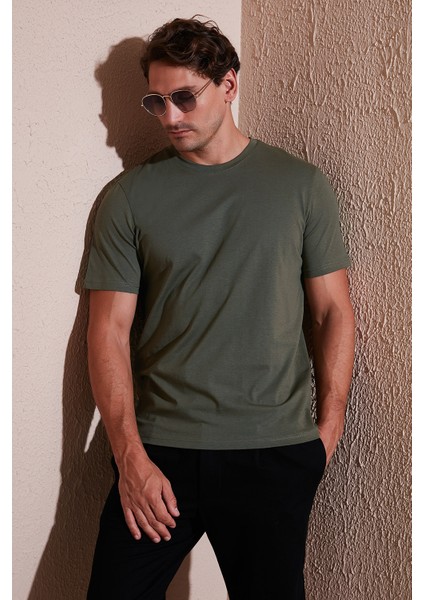 Pamuklu Regular Fit Bisiklet Yaka T Shirt Erkek T Shirt 59020204