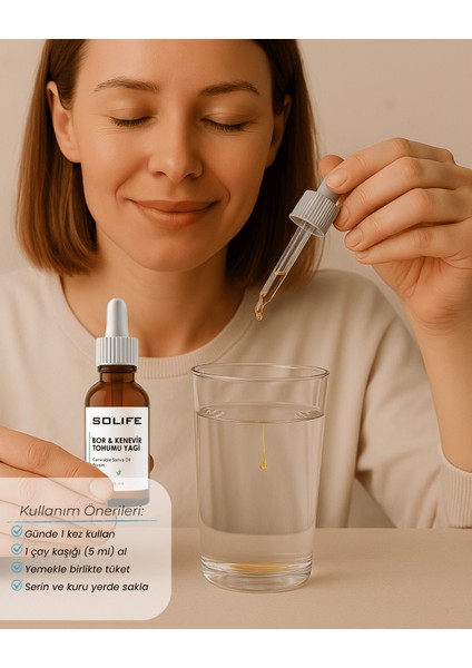 Bor ve Kenevr Tohumu Yağı Gıda Takviyesi 30 ml fiyatları