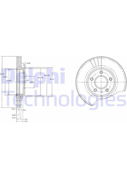 On Fren Dısk Aynası Connect 1.8tdcı 02 13 Abs Lı 278X24X5DL Havalı