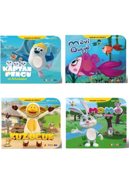 Trt Çocuk Dokun ve Hisset 4' Lü Set Kitap