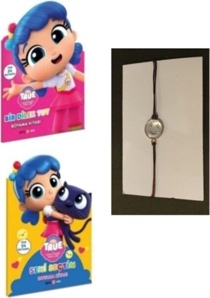 True ve Gökkuşağı Krallığı-Boyama 2 Kitap - Sedefli Bileklik