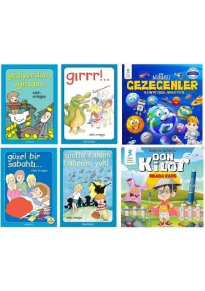 Fatih Erdoğan Seti (4 Kitap)-Geçiyordum Uğradım Gırrr! 2 Kitap-Gezegenler ve Don Kilot Öykü Kitap