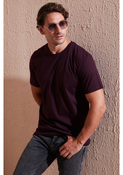 Pamuklu Regular Fit Bisiklet Yaka T Shirt Erkek T Shirt 59020204