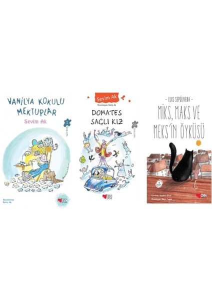 Hediyeli- Vanilya Kokulu Mektuplar - Domates Saçlı Kız - Miks, Maks ve Meks'in Öyküsü - Çocuk Okuma