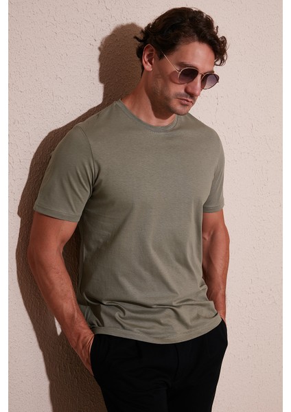 Pamuklu Regular Fit Bisiklet Yaka T Shirt Erkek T Shirt 59020204