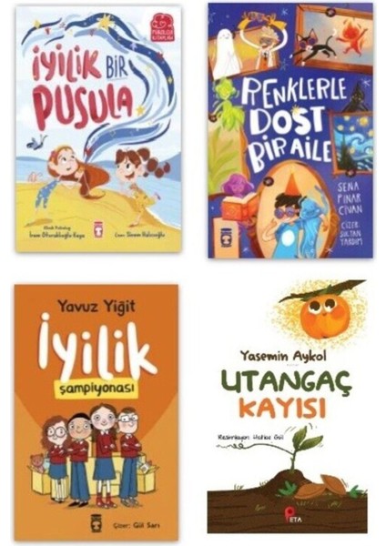 Set Iyilik Bir Pusula-Renklerle Dost Bir Aile-Iyilik Şampiyonası-Utangaç Kayısı Hediye fiyatları