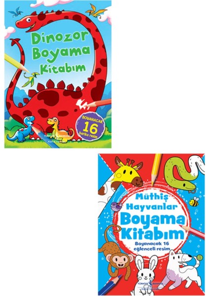 Dinozor Boyama Kitabım - Müthiş Hayvanlar Boyama Kitabım 2'li Set