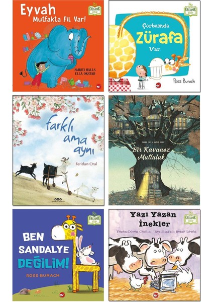 Farklı Ama Aynı Bir Kavanoz Mutluluk Eyvah Mutfakta Fil Var Çorbamda Zürafa Var Ciltli Organik Kitap