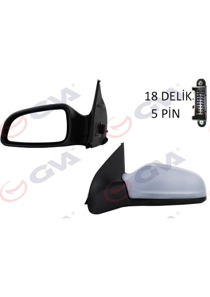 Dış Dikiz Aynası Sol Astra H 04 Elektrikli Isıtmalı Astarlı Asferik 5 Fiş VM-968EHPAL 13312982