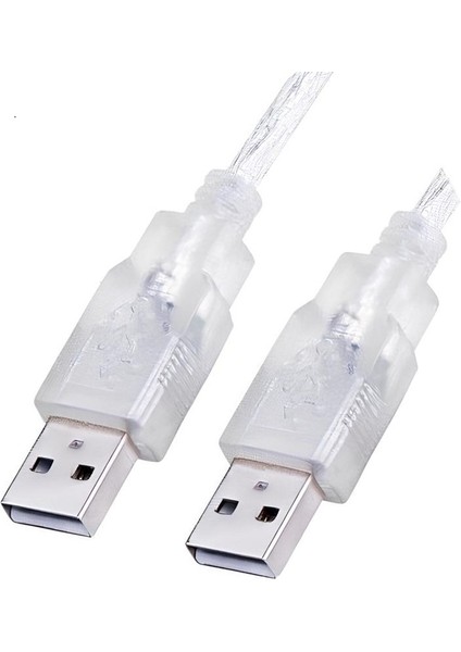USB 2.0 Erkek‑Erkek Data & Şarj Kablosu 1,5 m – Siyah/Şeffaf Renk | Uzun, Dayanıklı 🔌 fiyatları