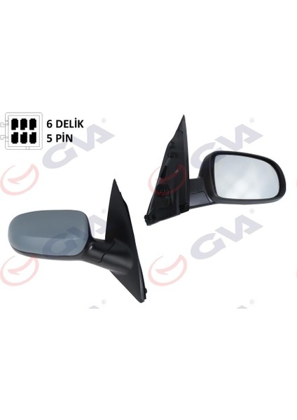Dış Dikiz Aynası Sağ Corsa C 01 Elektrikli Isıtmalı Astarlı Konveks 5 Fiş VM-200EHPR