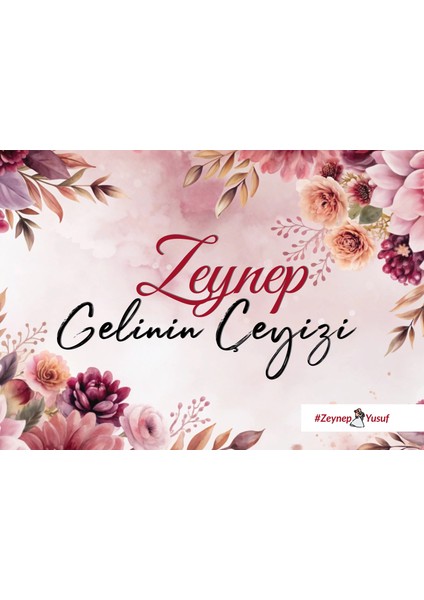 Gelin Isimine Çeyiz Koli Bohça Etiketi Özel Tasarım - A4 Ebat- 10'lu Paket Kendinden Yapışkanlı fiyatları