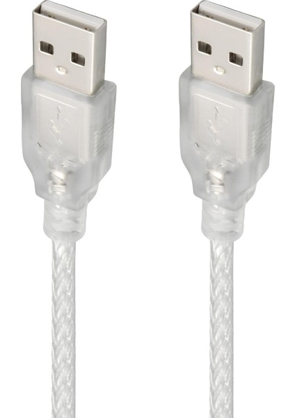 USB 2.0 Erkek‑Erkek Data & Şarj Kablosu 1,5 m – Siyah/Şeffaf Renk | Uzun, Dayanıklı 🔌 indirimleri