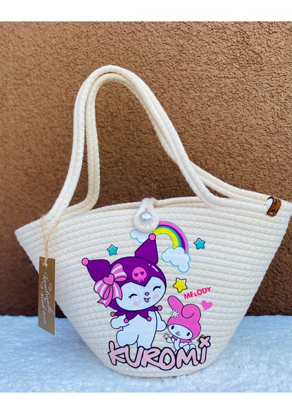 Hasır Çanta,Kuromi Çanta,Plaj Çantası