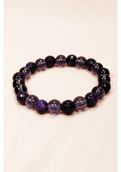 Ametist Doğal Taş Kutulu Bileklik