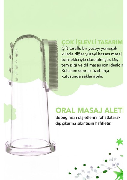 İkili Silikon Parmak Fırça