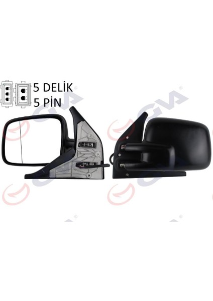 Dış Dikiz Aynası Sol Transporter T4 96 Elektrikli Isıtmalı Asferik VM-186EHAL