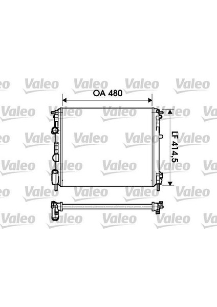 Radyatör Clıo Iı-Kng-Logan1.5 Dcı-1.6 16V-1.9 DTI-K4M Ac Mek 480X414.5X23