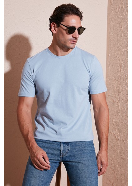 Pamuklu Regular Fit Bisiklet Yaka T Shirt Erkek T Shirt 59020204