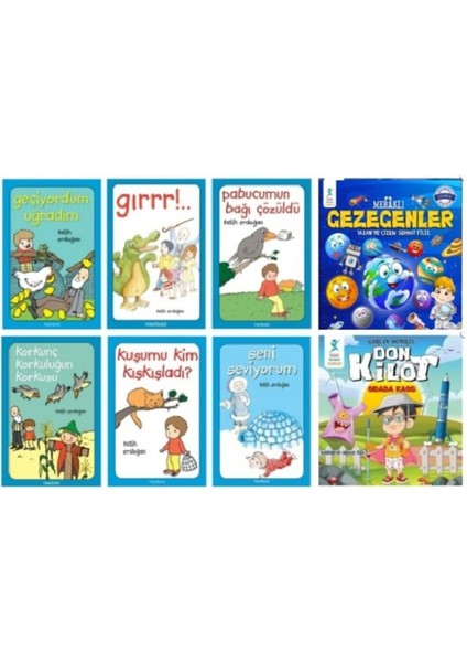 Fatih Erdoğan Seti 6 Kitap Geçiyordum Uğradım Gırrr! 4 Kitap Meraklı Gezegenler ve Don Kilot