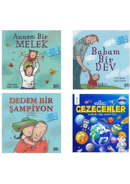 Annem Bir Melek - Babam Bir Dev - Dedem Bir Şampiyon - (Meraklı Gezegenler Kitabı Hediye)