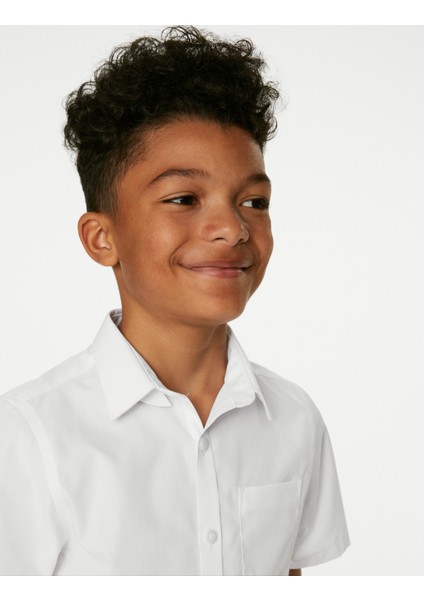 2'li Slim Fit Kısa Kollu Gömlek (2-18 Yaş) modelleri