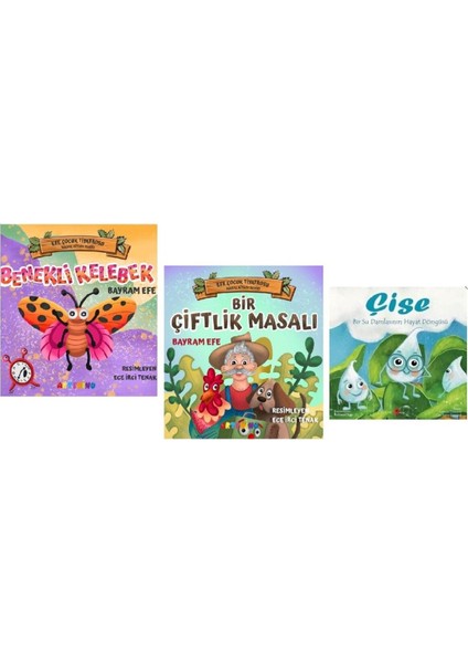 Set Benekli Kelebek - Bir Çiftlik Masalı - (Çise Kitabı Hediye)