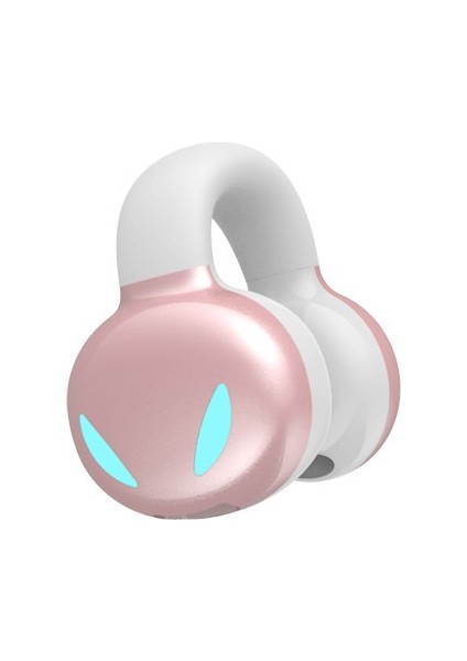 Kulak Klipsi Kablosuz Bluetooth Kulaklık 5.3 Hıfı Mini Kulaklık-Pembe (Yurt Dışından)
