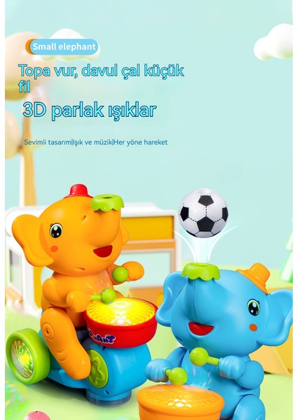 Evrensel Işık Işık Müzik Davul, Askıya Alma, Üfleme Topu Bebek Fil Oyuncak (Yurt Dışından) fırsatları