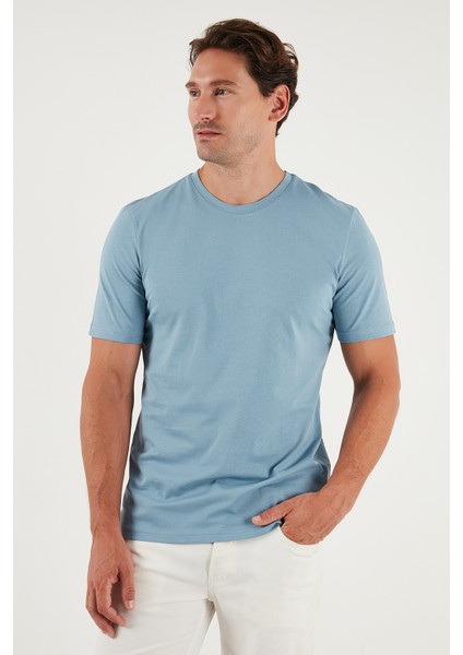 Pamuklu Regular Fit Bisiklet Yaka T Shirt Erkek T Shirt 59020204