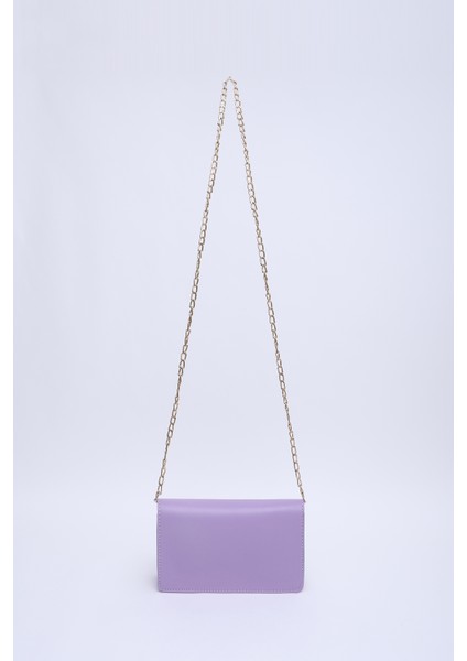 Lila SHK186 Suni Deri Tek Bölmeli Çıtçıtlı Zincir Askılı El , Kol ve Omuz Çantası fırsatları