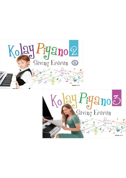 Kolay Piyano 2 - Kolay Piyano 3 - Sevinç Ereren - 2 Kitap Set