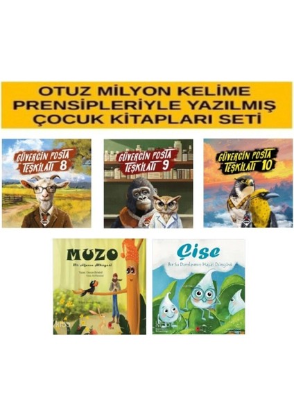30 Milyon Kelime ile Yazılmış Güvercin Posta Teşkilatı 8-9-10 + Çise ve Muzo Hikaye Kitabı Hediye
