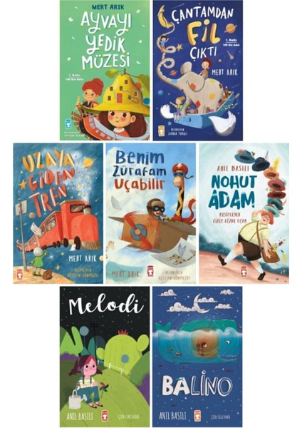 Mert Arık+Anıl Basılı 7 Kitap Set-Ayvayı Yedik Müzesi - Benim Zürafam Uçabilir - Balino - Melodi