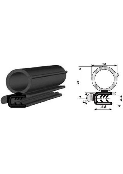 Kapı Fitili Metre Tek Tubink-Etekli 18 mm 50 mt