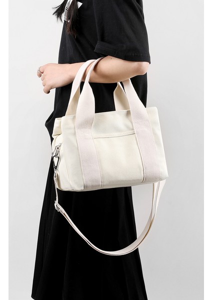 Basit ve Şık Kore Tarzı Düz Renk Büyük Kapasiteli Kanvas Çanta (Yurt Dışından) fiyatları