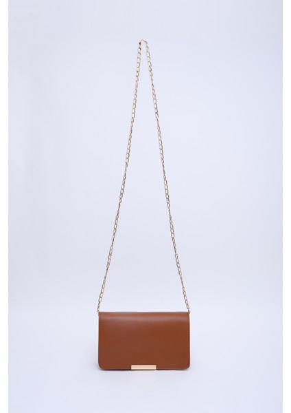 Taba SHK186 Suni Deri Tek Bölmeli Çıtçıtlı Zincir Askılı El , Kol ve Omuz Çantası