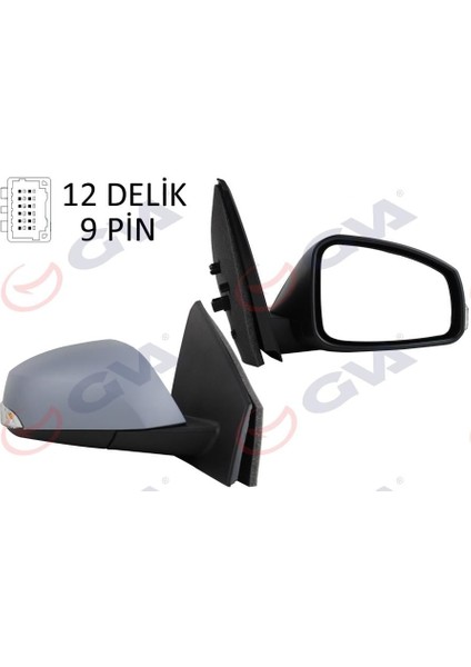 Dış Dikiz Aynası Sağ Fluence 10 Elektrikli Isıtmalı Sinyalli Astarlı Konveks VM-6141EHPR
