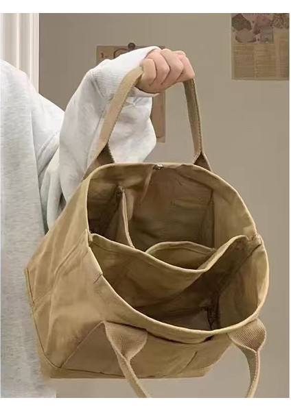 Tuval Basit Çok Katmanlı Bento Gün Yok Rahat Çanta (Yurt Dışından) modelleri