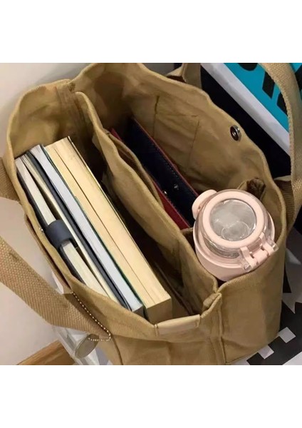 Tuval Basit Çok Katmanlı Bento Gün Yok Rahat Çanta (Yurt Dışından) indirimleri