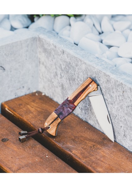 Epoksi Kabzeli Katlanır Ergonomik Mini Çakı