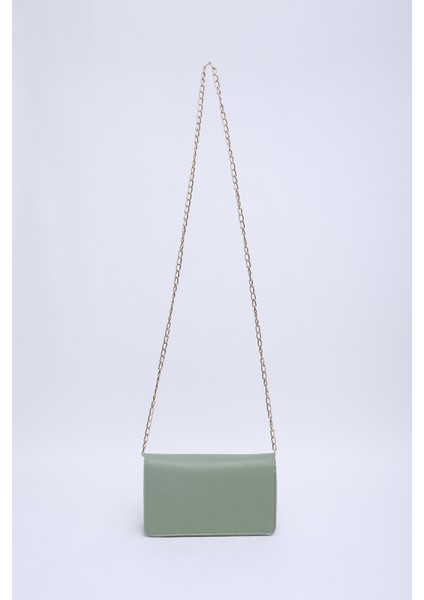 Mint Yeşil SHK186 Suni Deri Tek Bölmeli Çıtçıtlı Zincir Askılı El , Kol ve Omuz Çantası fırsatları