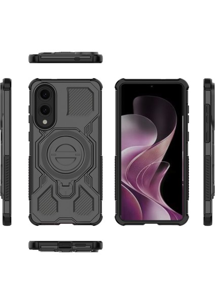 Ince Manyetik Yüzük Standlı Kılıf Samsung Galaxy S25 Edge Için, Darbeye Dayanıklı Hava Yastıklı Köşeler, Hafif Tasarım (Yurt Dışından) modelleri