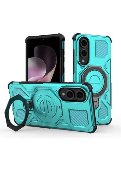 Ince Manyetik Yüzük Standlı Kılıf Samsung Galaxy S25 Edge Için, Darbeye Dayanıklı Hava Yastıklı Köşeler, Hafif Tasarım (Yurt Dışından)