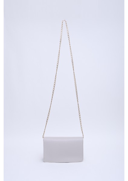 Gri SHK186 Suni Deri Tek Bölmeli Çıtçıtlı Zincir Askılı El , Kol ve Omuz Çantası fırsatları