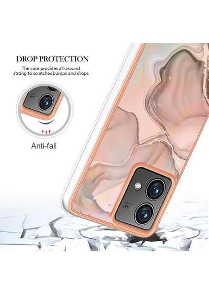 Motorola Moto G84 Darbeye Dayanıklı Tpu Silikon Tampon Mermer ile Uyumlu (Yurt Dışından) indirimleri
