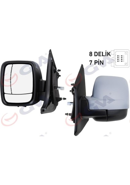 Dış Dikiz Aynası Sol Trafıc-Vivaro 14 Elektrikli Isıtmalı Astarlı Asferik 5 Fiş VM-976EHPAL