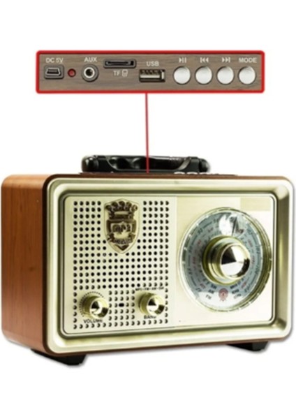 Nostaljik Radyo M-110BT Usb-Sd-Fm-Bluetooth Destekli