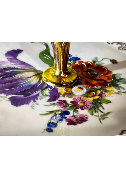 Limoges El Boyaması Porselen Sunum Tabağı 24,5 cm Çapında fiyatları