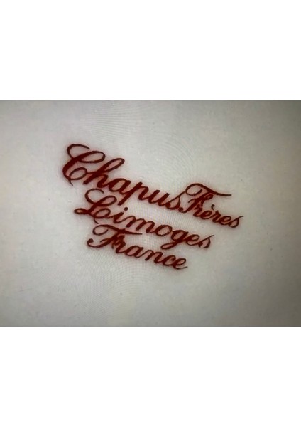 Limoges El Boyaması Porselen Sunum Tabağı 24,5 cm Çapında